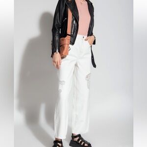 NWT All Saints Jayce straight-leg distressed jeans